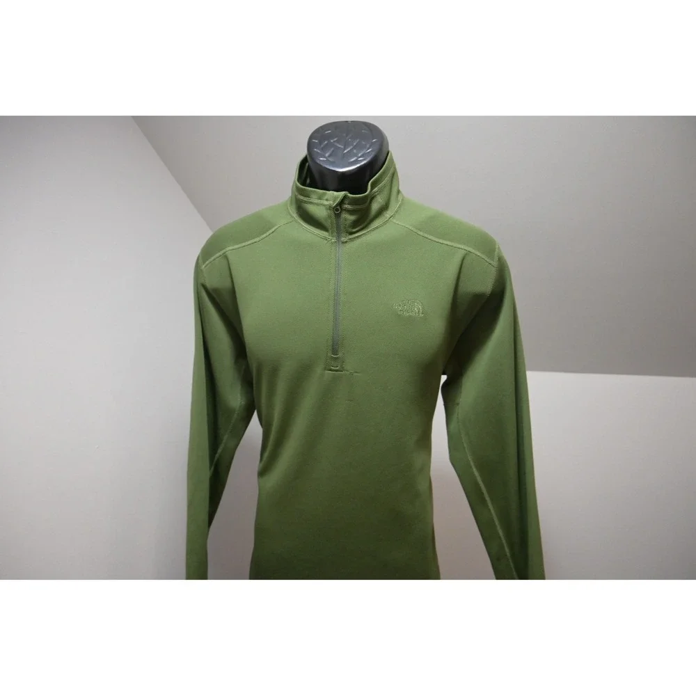 The North Face 1/4 Zip Pullover Jacket‎ Athletic Mens Large Green Performance